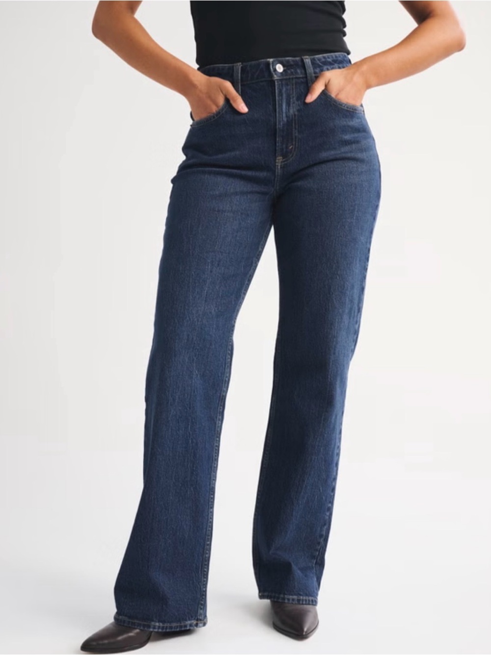 Abercrombie & Fitch Dark Blue Straight Leg Jeans